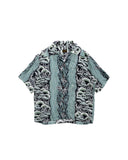 KAPITAL-SILK RAYON SOUFFLE & ARROWHEAD WRANGLE COLLAR ALOHA SHIRT K2304SS133