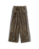 KAPITAL-SMOTH JERSEY LEOPARD STANDMAN & WOMAN BAGGY TRACK PANTS-EK-1844LP