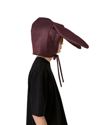 LYM-BUNNY HOOD-BURGUNDY