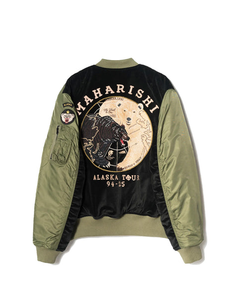MAHARISHI-ALASKAN TOUR EMBROIDERED VELVET JACKET-7086