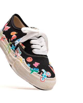 MAISON MIHARA YASUHIRO-BAKER OG SOLE STICKER PRINTED CANVAS LOW-BLACK-A14FW745