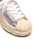 MAISON MIHARA YASUHIRO-BLAKEY OG SOLE WRINKLED LEATHER LOW-TOP -SILVER-A14FW736