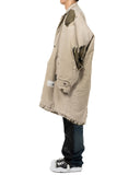 MAISON MIHARA YASUHIRO-DISTRESSED BALMACAAN COAT-A15CT051