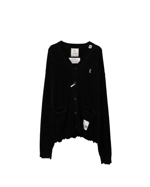 MAISON MIHARA YASUHIRO-DISTRESSED KNIT CARDIGAN-J15CD711