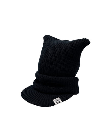 MAISON MIHARA YASUHIRO-MASKED CAT VISOR KNIT CAP-A15AC402