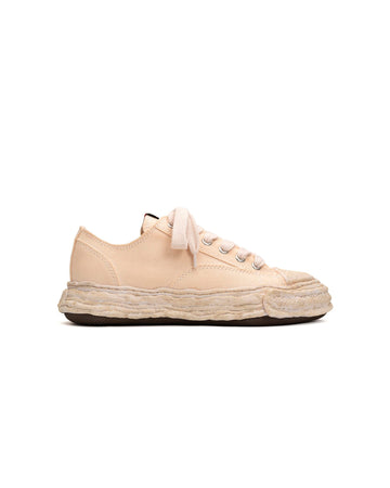 MAISON MIHARA YASUHIRO-PETERSON23 OG SOLE GARMENT DYE CANVAS LOW TOP-BEIGE-A14FW726