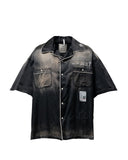 MAISON MIHARA YASUHIRO-SUN FADED LIKE SATIN SHIRT-J16SH183