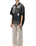 MAISON MIHARA YASUHIRO-SUN FADED LIKE SATIN SHIRT-J16SH183