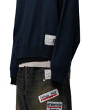 MAISON MIHARA YASUHIRO-TRIPLE LAYERED KNIT POLO SWEATER-A16SW532