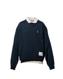 MAISON MIHARA YASUHIRO-TRIPLE LAYERED KNIT POLO SWEATER-A16SW532