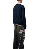 MAISON MIHARA YASUHIRO-TRIPLE LAYERED KNIT POLO SWEATER-A16SW532