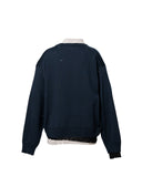 MAISON MIHARA YASUHIRO-TRIPLE LAYERED KNIT POLO SWEATER-A16SW532