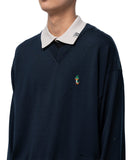 MAISON MIHARA YASUHIRO-TRIPLE LAYERED KNIT POLO SWEATER-A16SW532