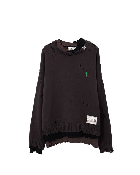 MAISON MIHARA YASUHIRO-TRIPLE LAYERED KNIT SWEATER-A15SW532
