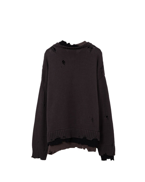 MAISON MIHARA YASUHIRO-TRIPLE LAYERED KNIT SWEATER-A15SW532