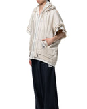 MAISON MIHARA YASUHIRO-TRIPLE LAYERED ZIP-UP SWEAT VEST-J16VT762