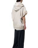 MAISON MIHARA YASUHIRO-TRIPLE LAYERED ZIP-UP SWEAT VEST-J16VT762