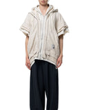 MAISON MIHARA YASUHIRO-TRIPLE LAYERED ZIP-UP SWEAT VEST-J16VT762