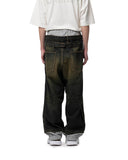 MAISON MIHARA YASUHIRO-SWEAT PANTS COMBINED DENIM PANTS-A16PT024