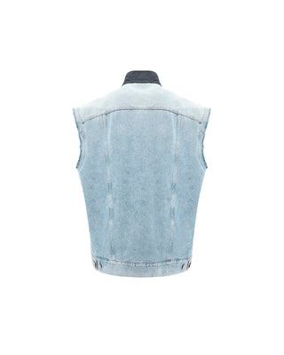 MM6-HIGH COLLAR FRONT ZIP 2 TONE GILET-SH0FB0011 MTN045 961