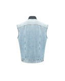 MM6-HIGH COLLAR FRONT ZIP 2 TONE GILET-SH0FB0011 MTN045 961