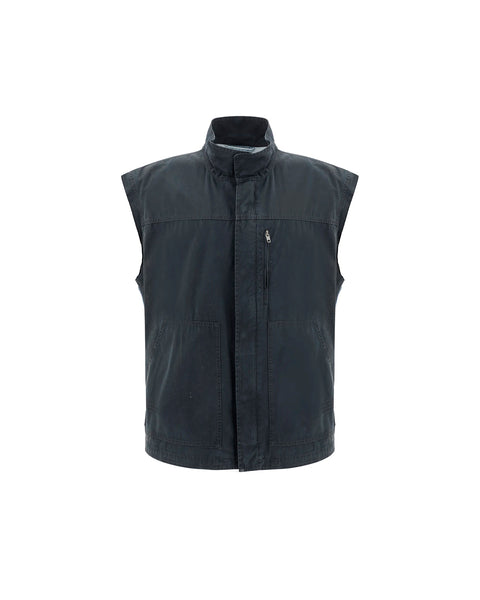 MM6-HIGH COLLAR FRONT ZIP 2 TONE GILET-SH0FB0011 MTN045 961