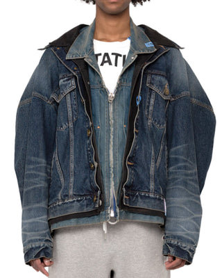 MMY-TRIPLE LAYERD DENIM JACKET-A11BL021
