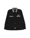 NEIGHBORHOOD -CLASSIC WORK STRIPE SHIRT LS-BLACK-252TSNH-SHM03
