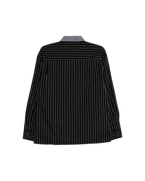 NEIGHBORHOOD -CLASSIC WORK STRIPE SHIRT LS-BLACK-252TSNH-SHM03