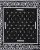 NEIGHBORHOOD-CROSS PATTERN BANDANA-BLACK