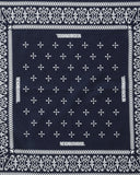 NEIGHBORHOOD-CROSS PATTERN BANDANA-NAVY