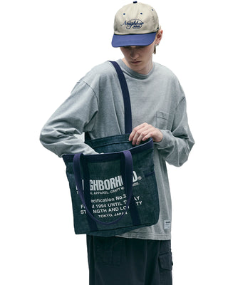 NEIGHBORHOOD-DENIM TOTE BAG -M-INDIGO-252TQNH-CG03 – HEADQUARTER NEIGHBORHOOD-DENIM TOTE BAG -M-INDIGO-252TQNH-CG03 – HEADQUARTER