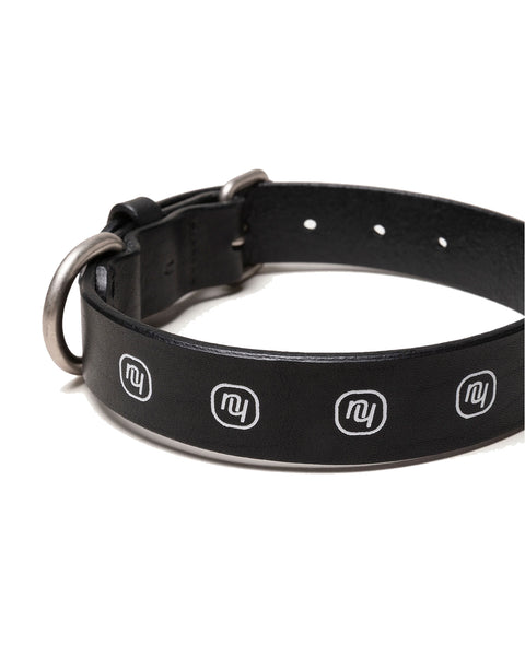 NEIGHBORHOOD-LEATHER DOG COLLAR WIDE-BLACK-252PKNH-AC06