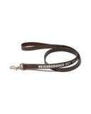 NEIGHBORHOOD-LEATHER DOG LEASH WIDE-BROWN-252PKNH-AC04
