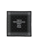 NEIGHBORHOOD-LINE PATTERN BANDANA-BLACK