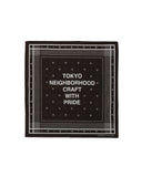 NEIGHBORHOOD-LINE PATTERN BANDANA-BROWN