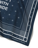 NEIGHBORHOOD-LINE PATTERN BANDANA-NAVY