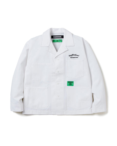 NEIGHBORHOOD-NH X DICKIES . COVERALL JACKET-WHT-242VFDKN-JKM02  