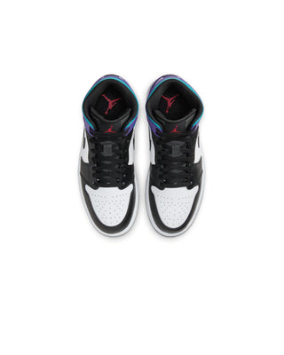 NIKE - AIR JORDAN 1 MID WHITE / BLACK -BRIGHT CONCORD-TRUE RED - DQ8426-154