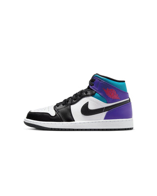 NIKE - AIR JORDAN 1 MID WHITE / BLACK -BRIGHT CONCORD-TRUE RED - DQ8426-154