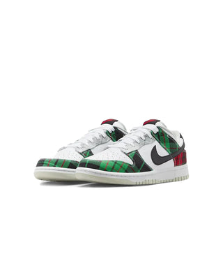 NIKE - DUNK LOW RETRO PLAID - WHITE / BLACK /UNIVERSITY RED DV0827 100