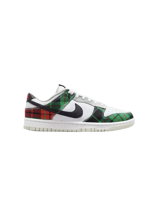 NIKE - DUNK LOW RETRO PLAID - WHITE / BLACK /UNIVERSITY RED DV0827 100