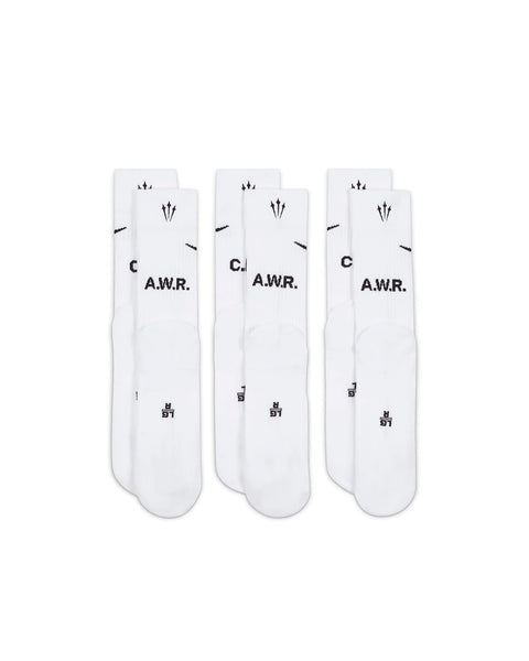 NIKE-NOCTA SOCKS-WHITE-DD9240-100