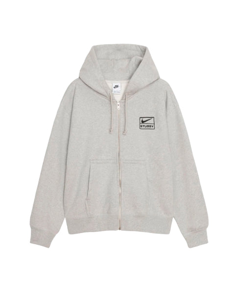 NIKE-STÜSSY  STONE WASHED FLEECE HOODIE-GRAY-  FJ9181-050