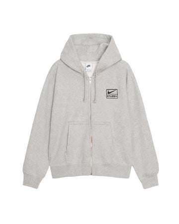 NIKE-STÜSSY  STONE WASHED FLEECE HOODIE-GRAY-  FJ9181-050