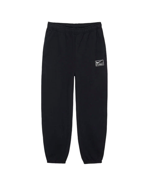 NIKE-STÜSSY  STONE WASHED FLEECE PANTS-BLACK-FN5235-010