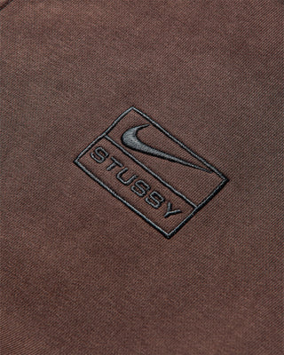 NIKE-STÜSSY  STONE WASHED FLEECE HOODIE-BROWN- FJ9175-261