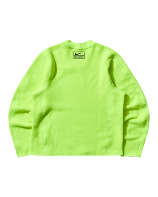 nike club crew neck sweat in lime