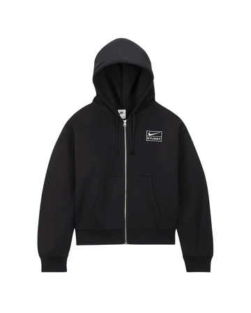 NIKE-STÜSSY  STONE WASHED FLEECE HOODIE-BLACK-FJ9175-010