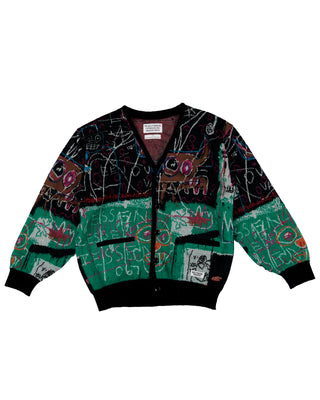 WACKO MARIA-JEAN MICHEL BASQUIAT CARDIGAN TYPE 2 - BASQUIAT-WM-KN10